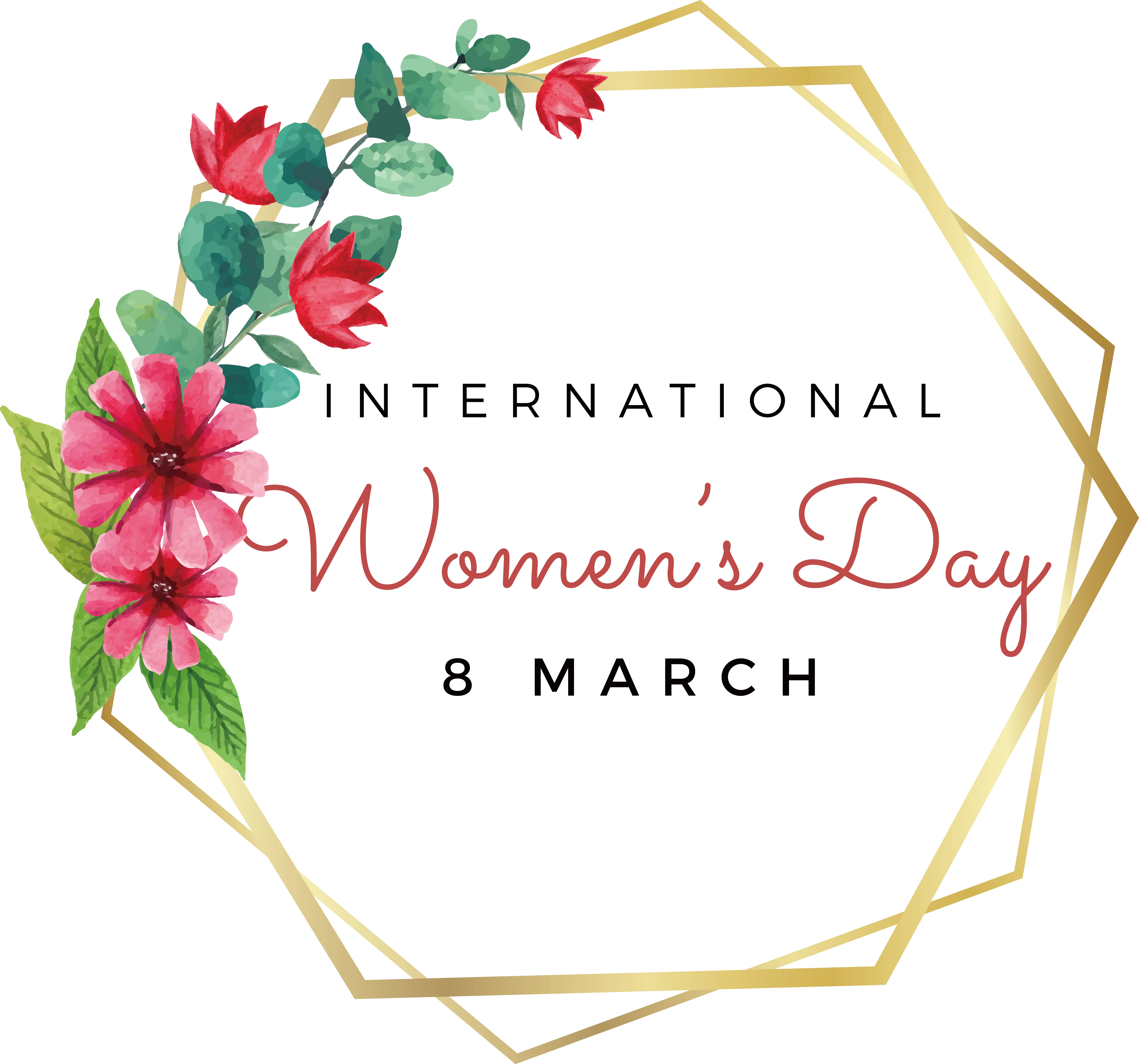 International Womenâ€™s Day Floral Card Design