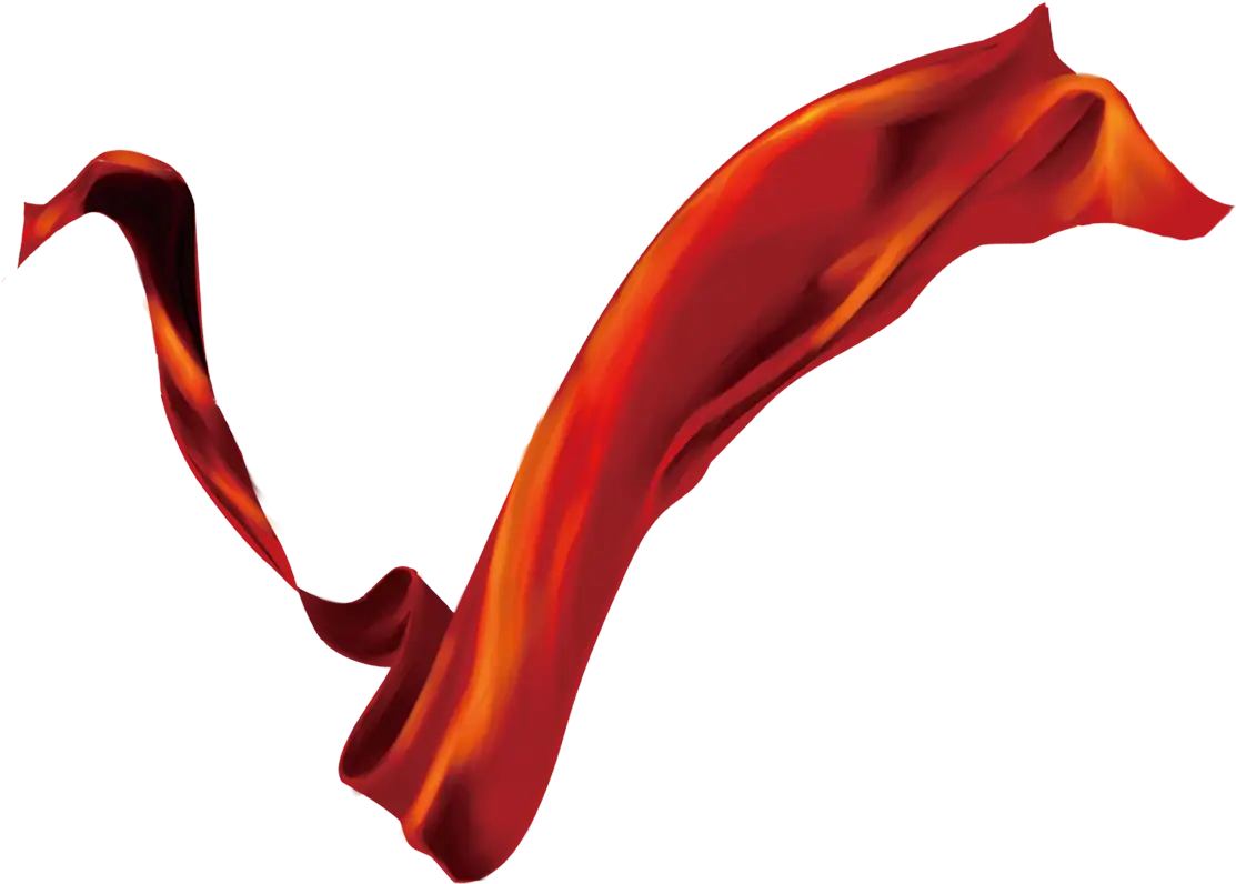Flowing Red Ribbon Illustration