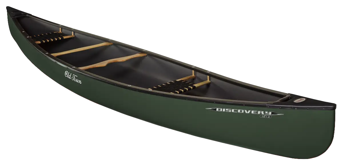 Green Canoe Ready for Outdoor Water Adventures