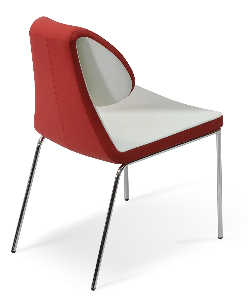 Modern Red and White Chair for Interiors