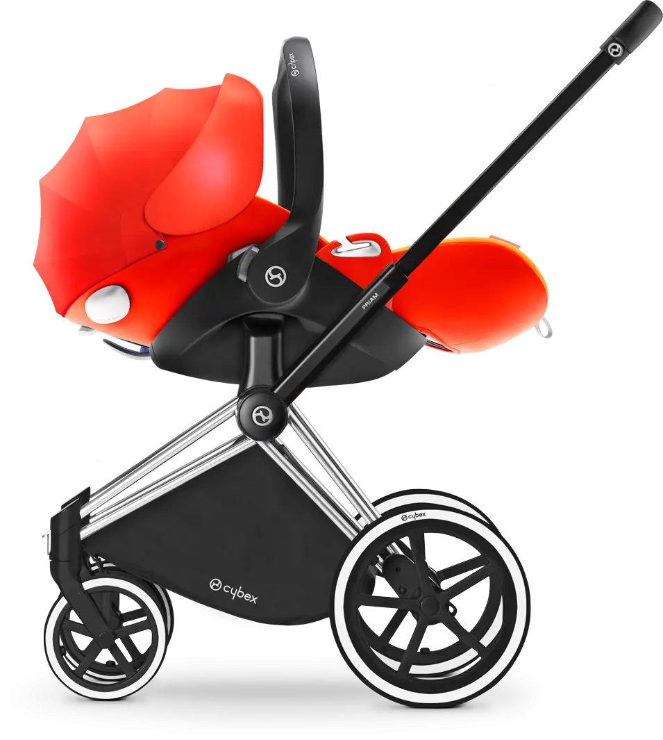 Red Baby Stroller with Modern Design