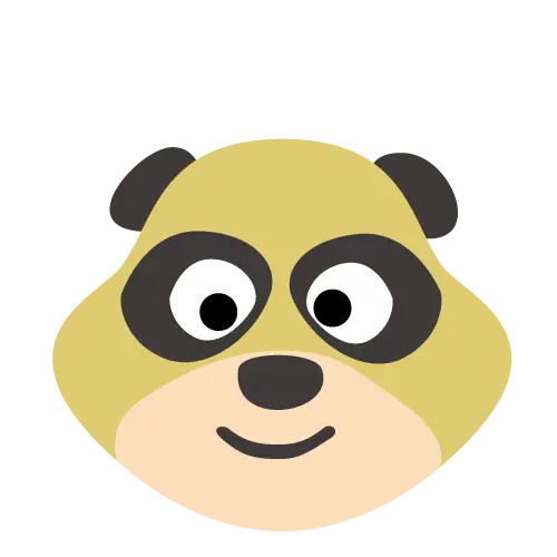 Cute Cartoon Animal Face Illustration