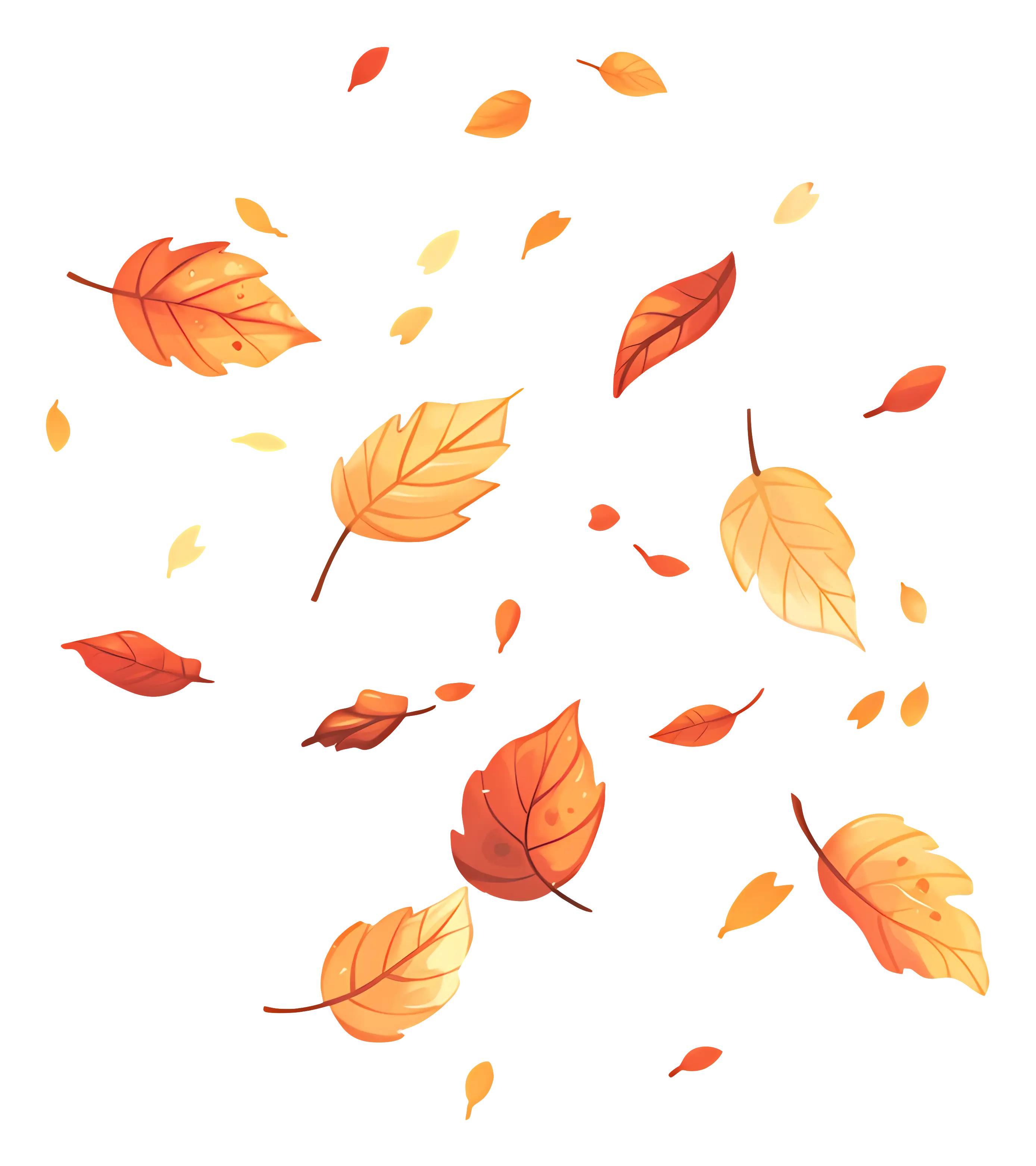 Falling Autumn Leaves Illustration