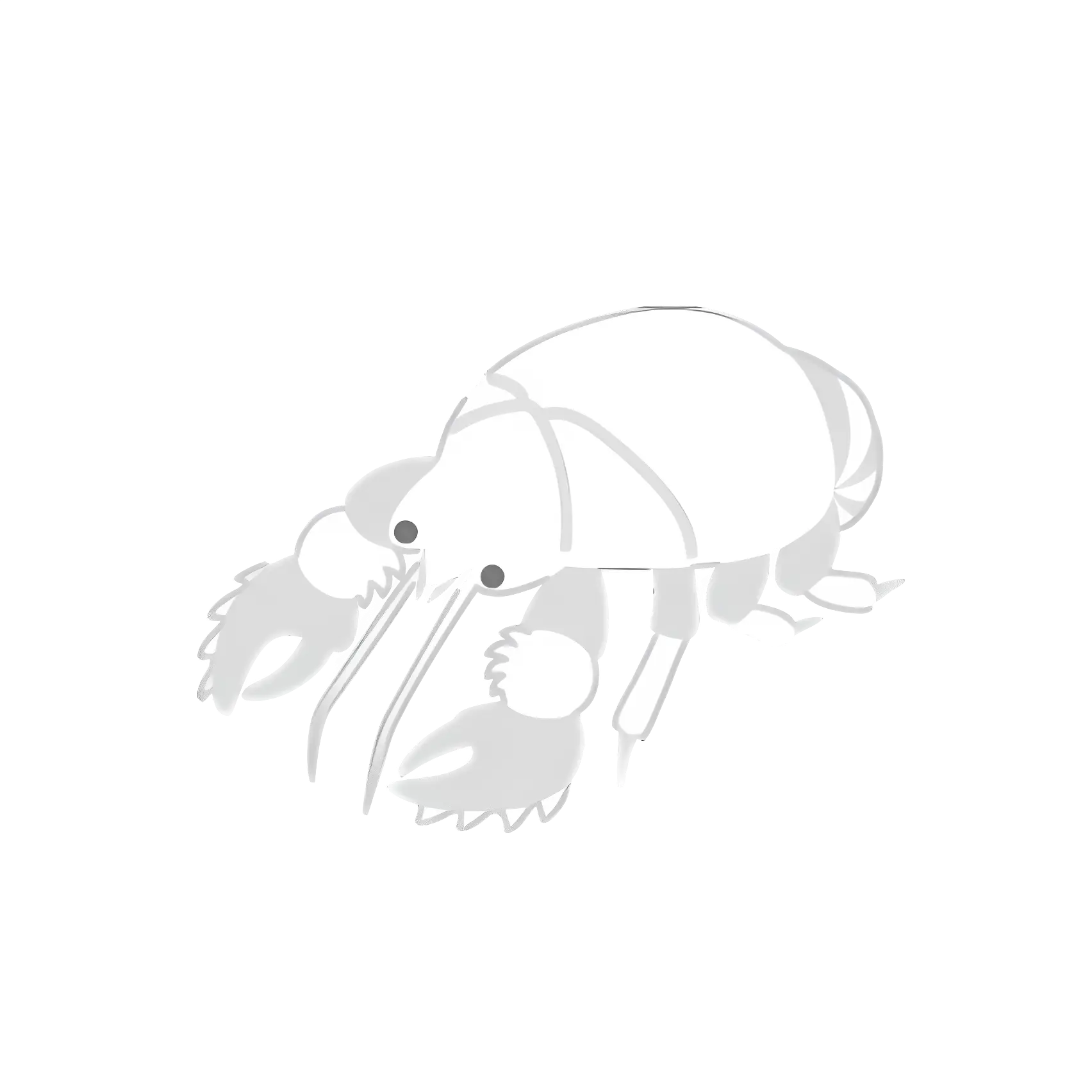 Cartoon Crab with Claws