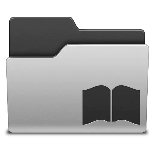 Gray Folder with a Book Icon