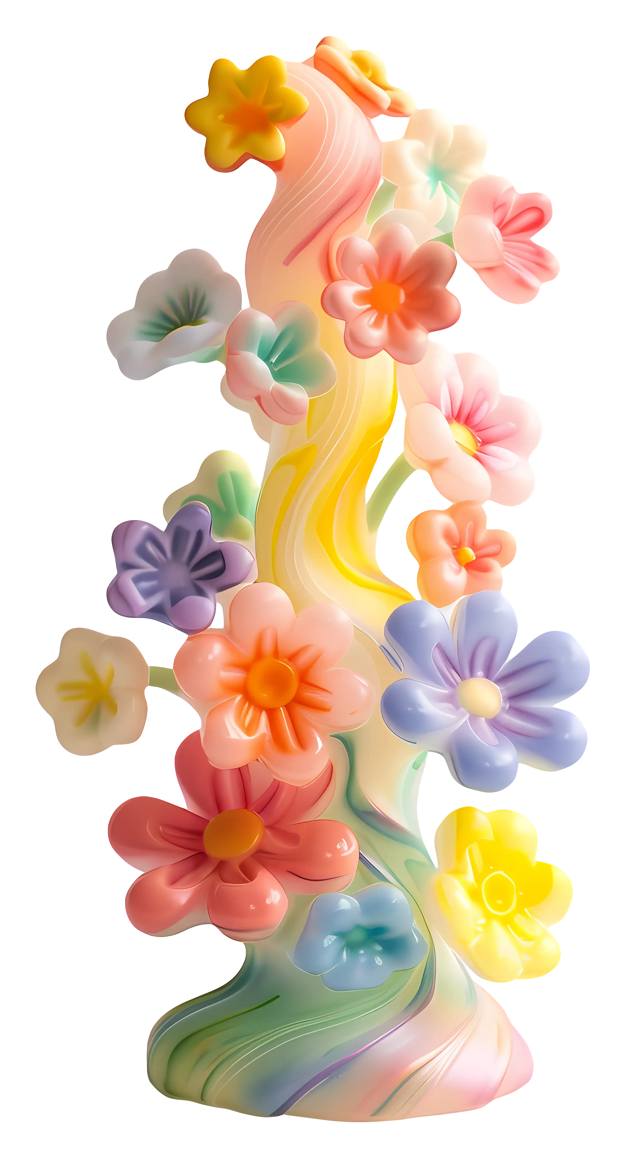 Colorful Flower Sculpture