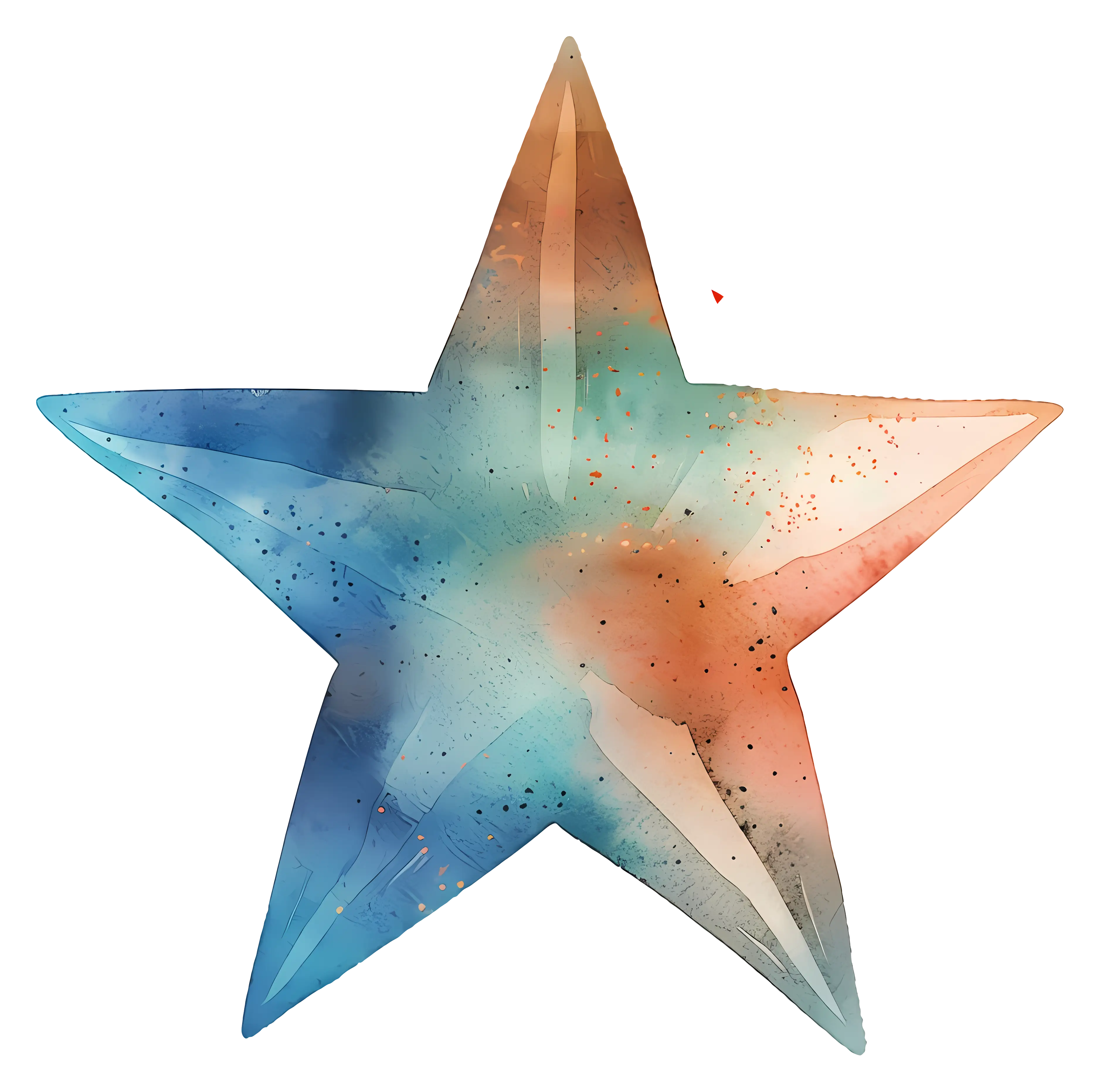 Colorful Watercolor Star Illustration