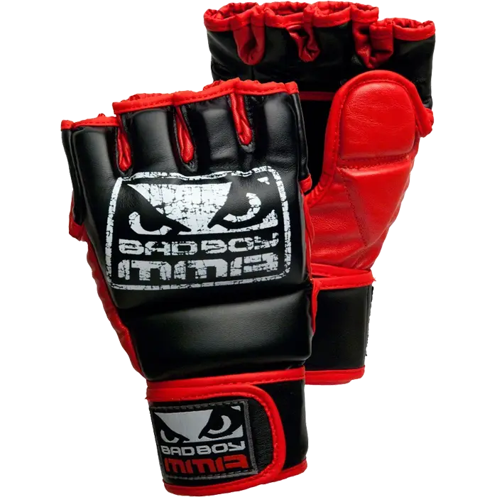 Red and Black MMA Gloves for Training and Competition