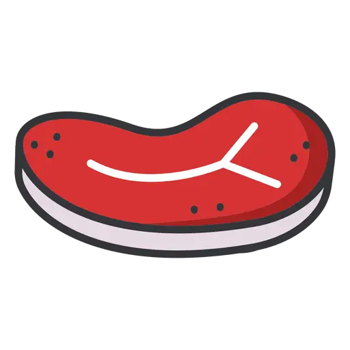Cartoon Illustration of a Steak