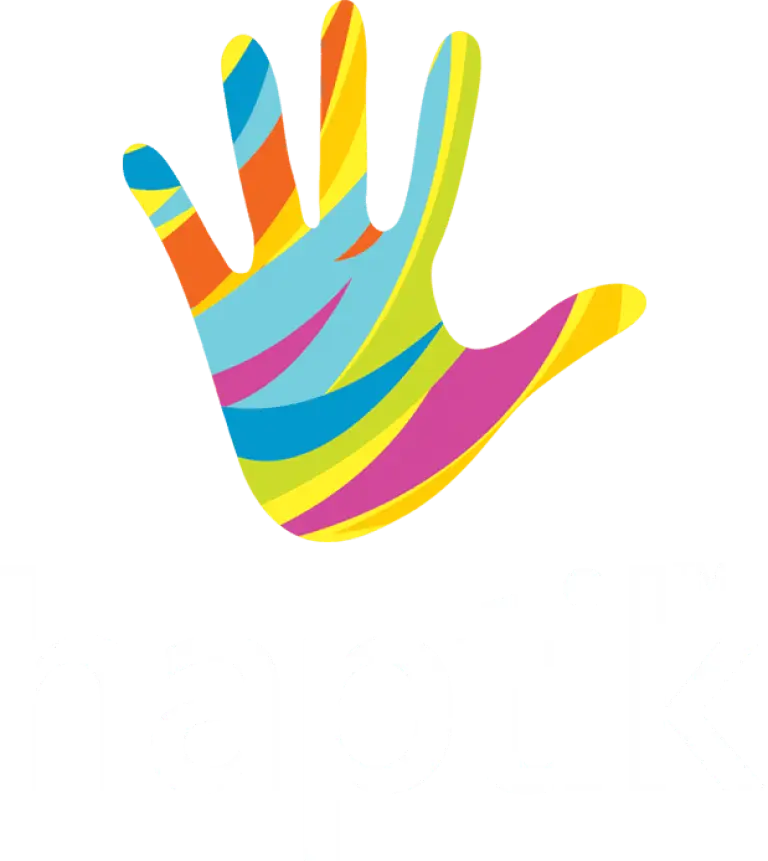 Vibrant Multicolor Handprint Design in Abstract Style