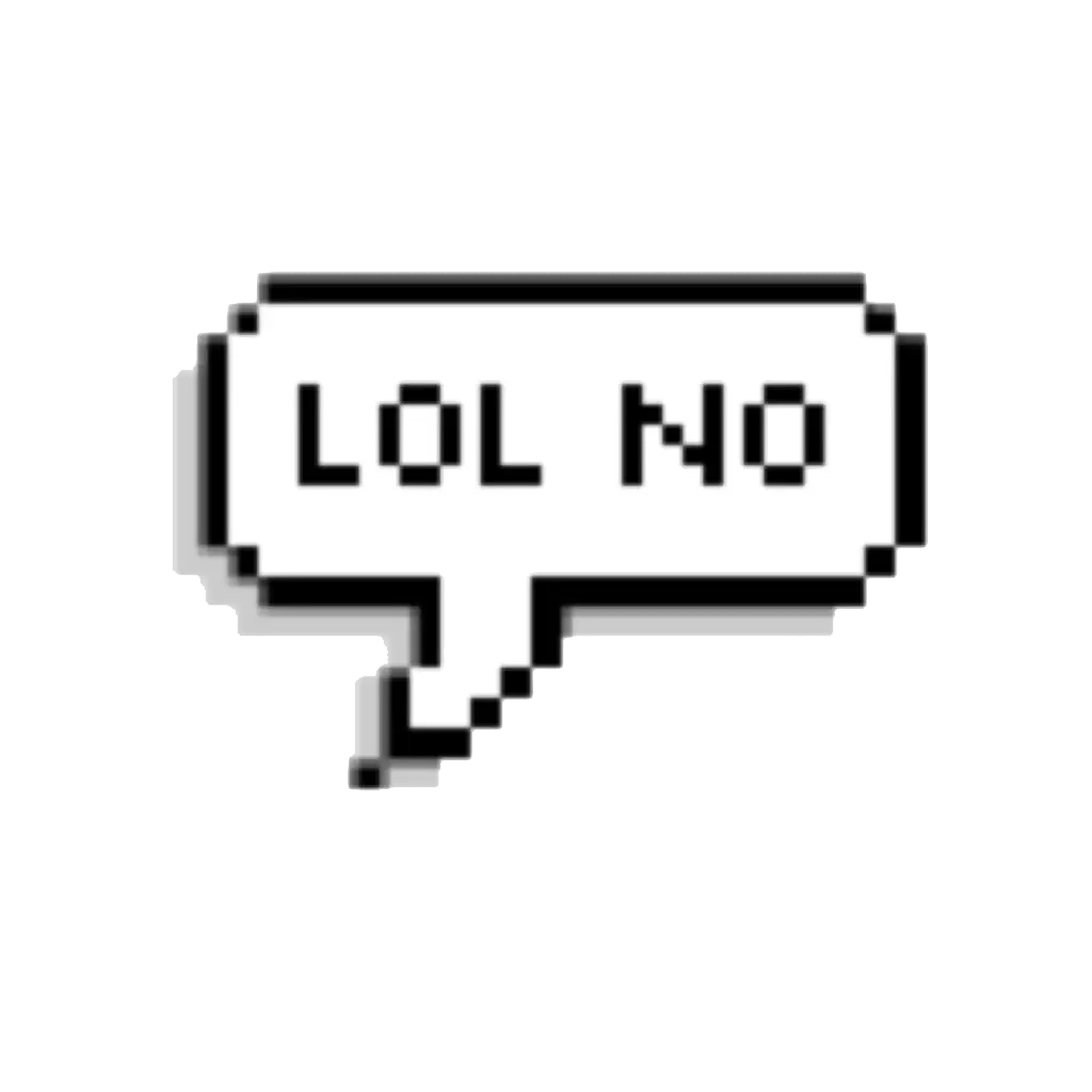 Pixelated Speech Bubble with Text