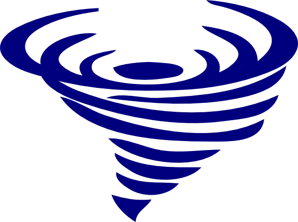 Blue Tornado Symbol Illustration