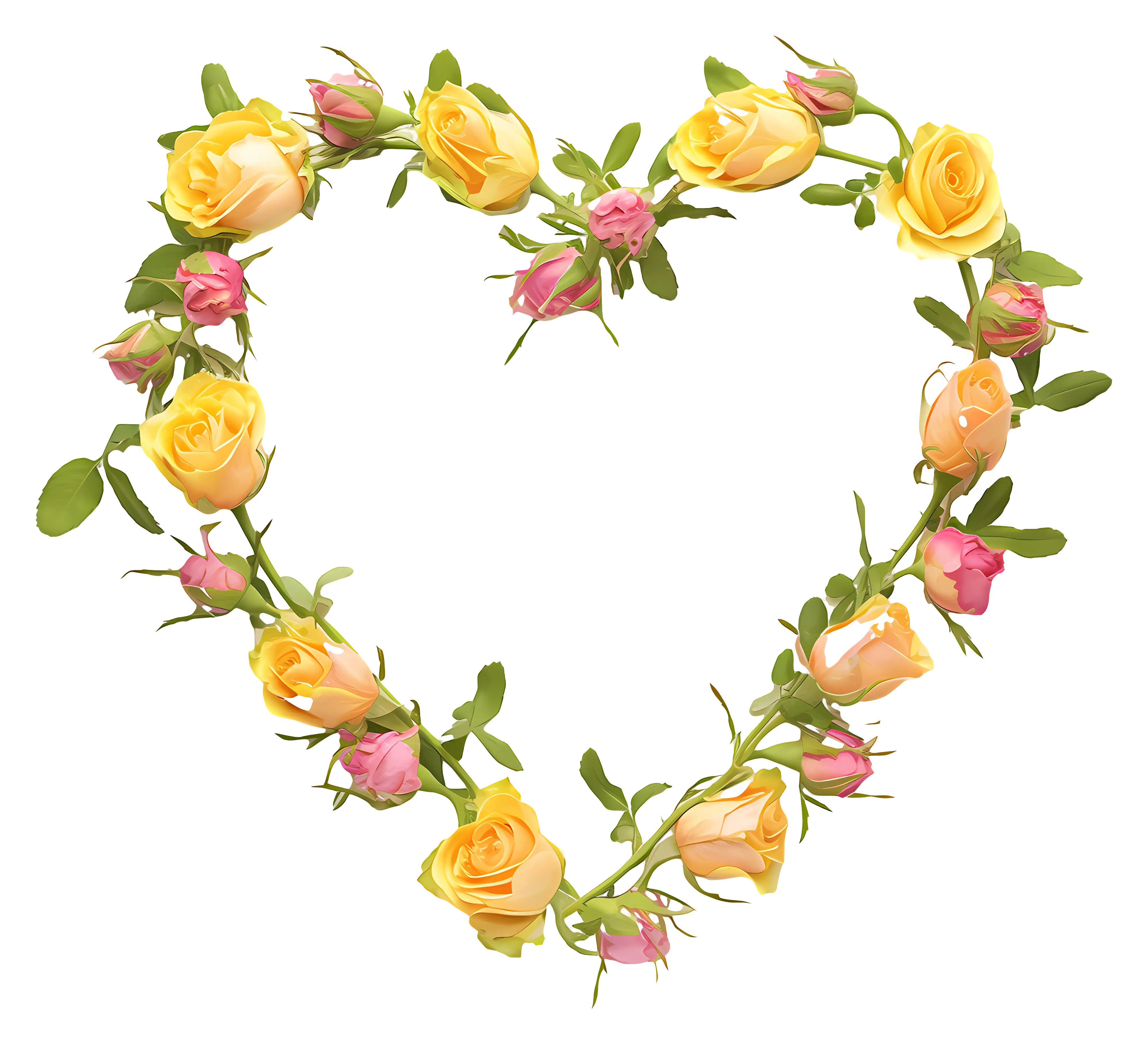 Heart-shaped Flower Arrangement with Roses