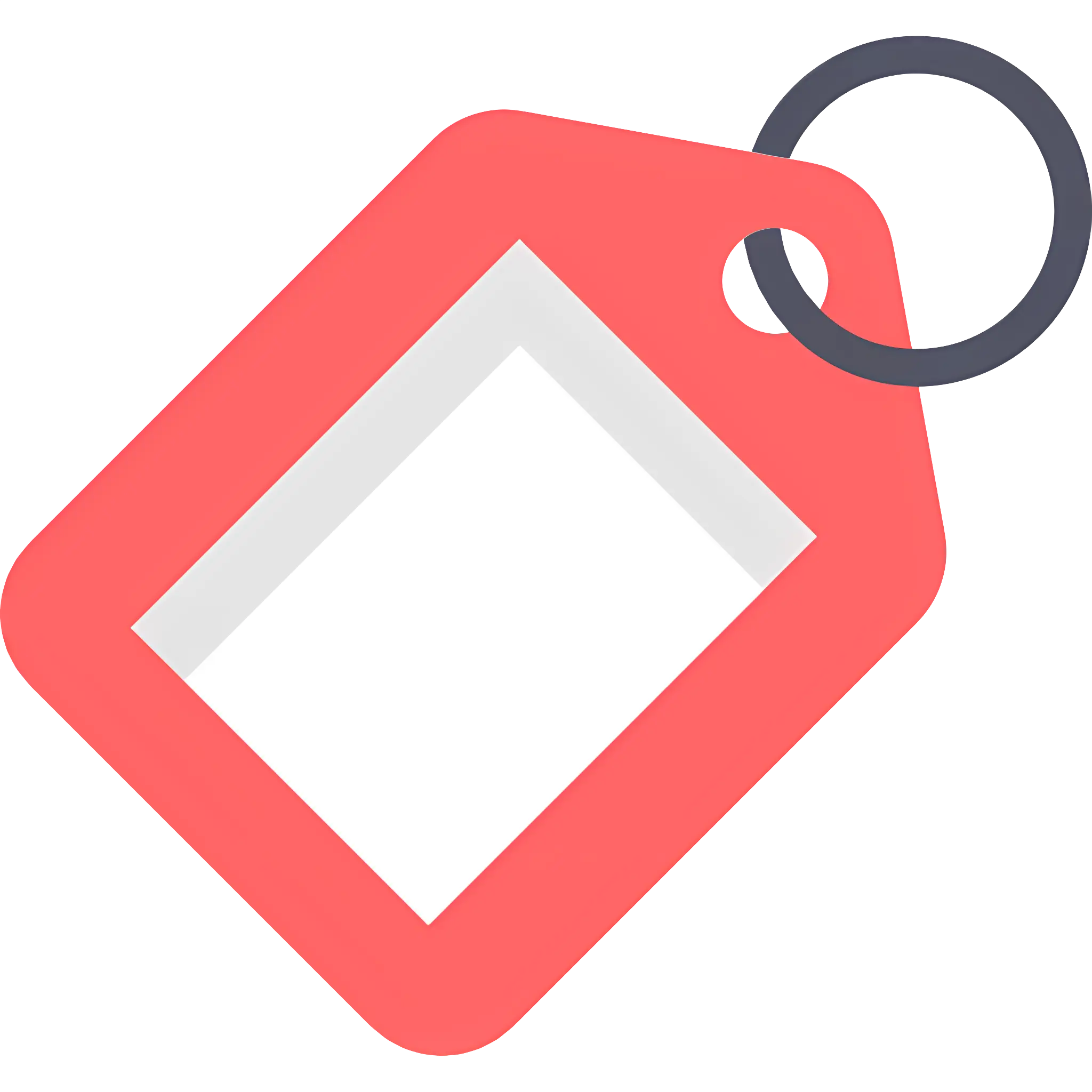 Red Price Tag with Ring