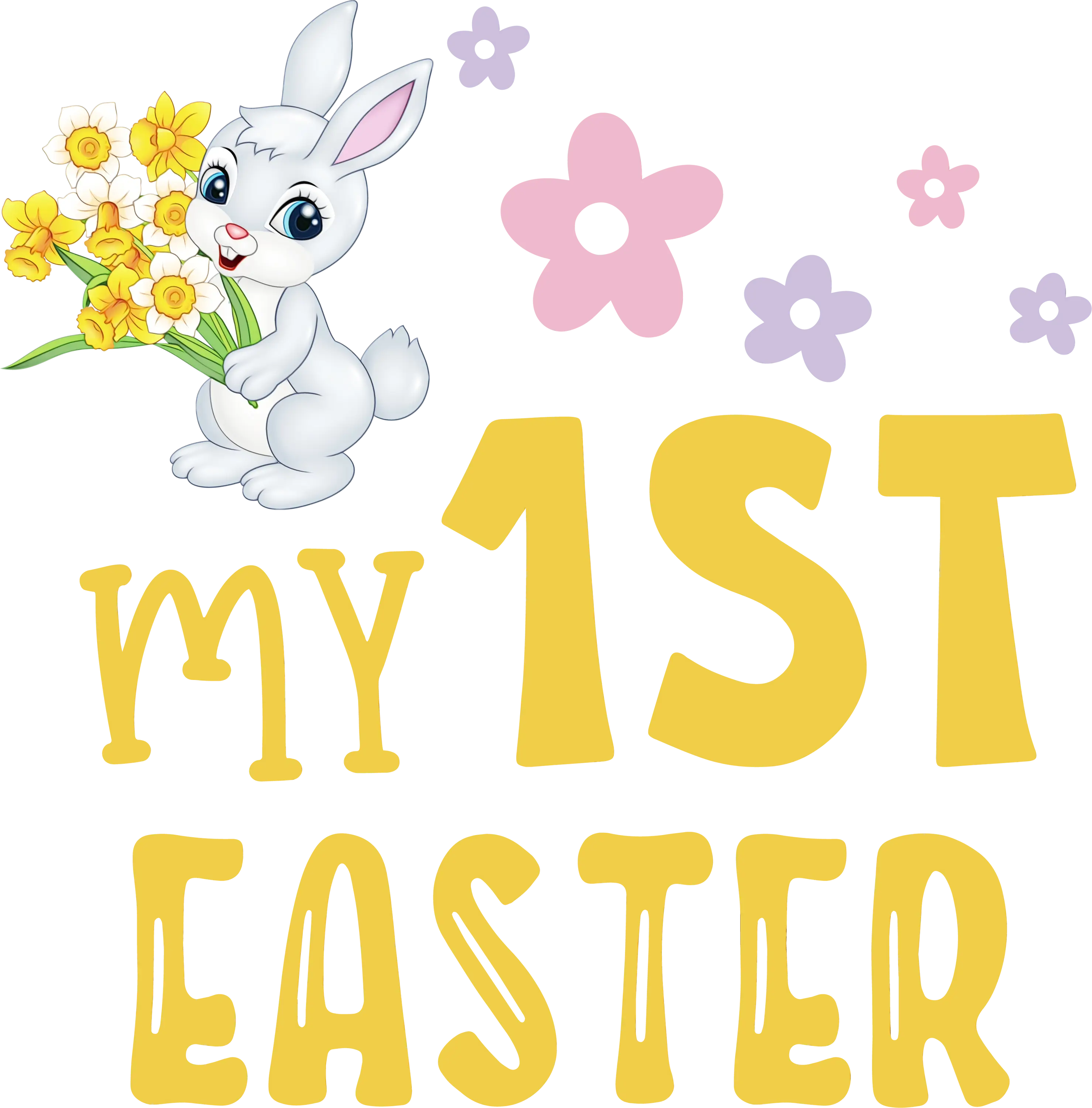 Celebration of My First Easter Illustration