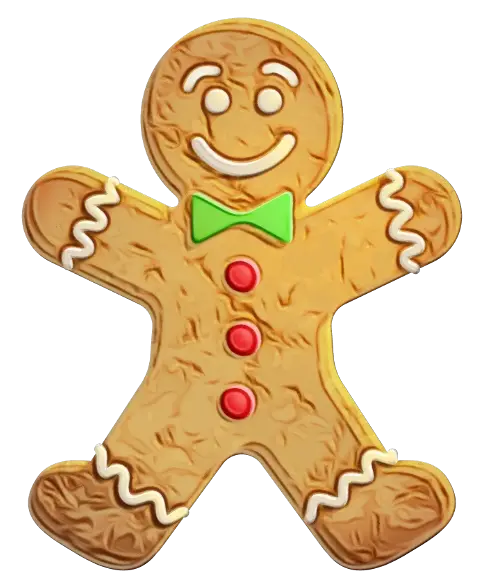 Gingerbread Man Cookie with Bow Tie