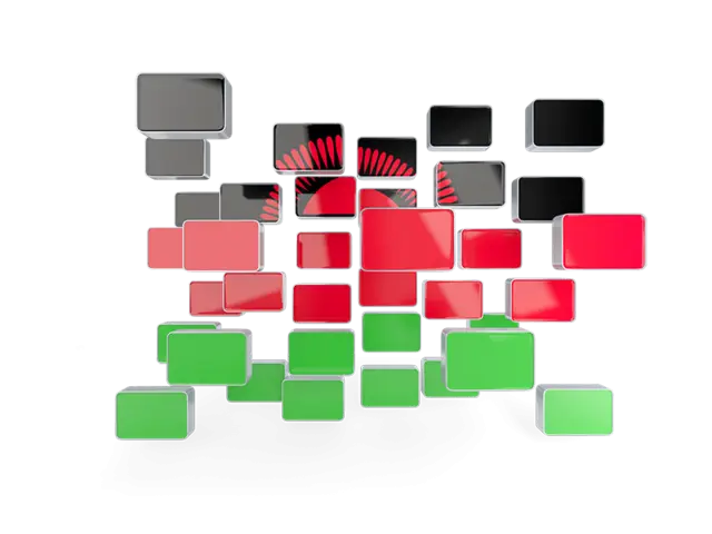 Abstract Geometry with Green and Red Blocks