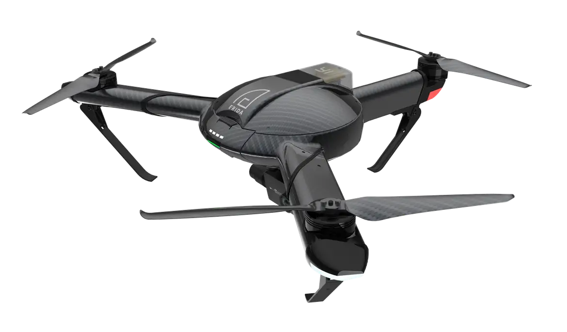 Black Compact Drone Illustration