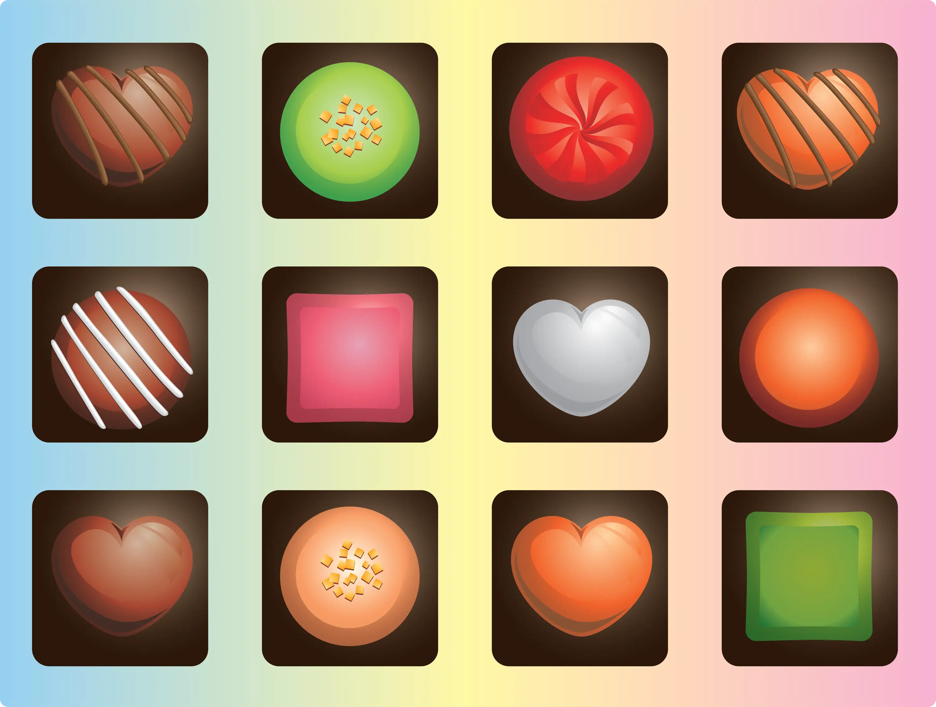 Chocolates with Dark Background