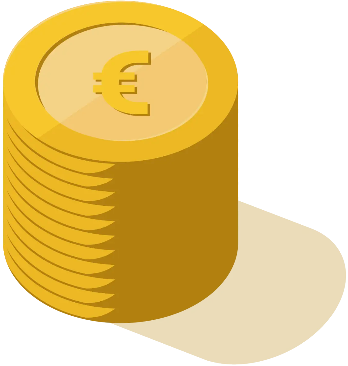 Stack of Euro Coins Illustration