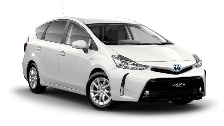 White Compact Car with Modern Design