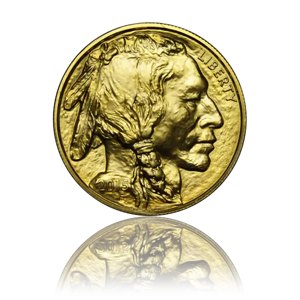 Gold Coin with Intricate Silhouette Design