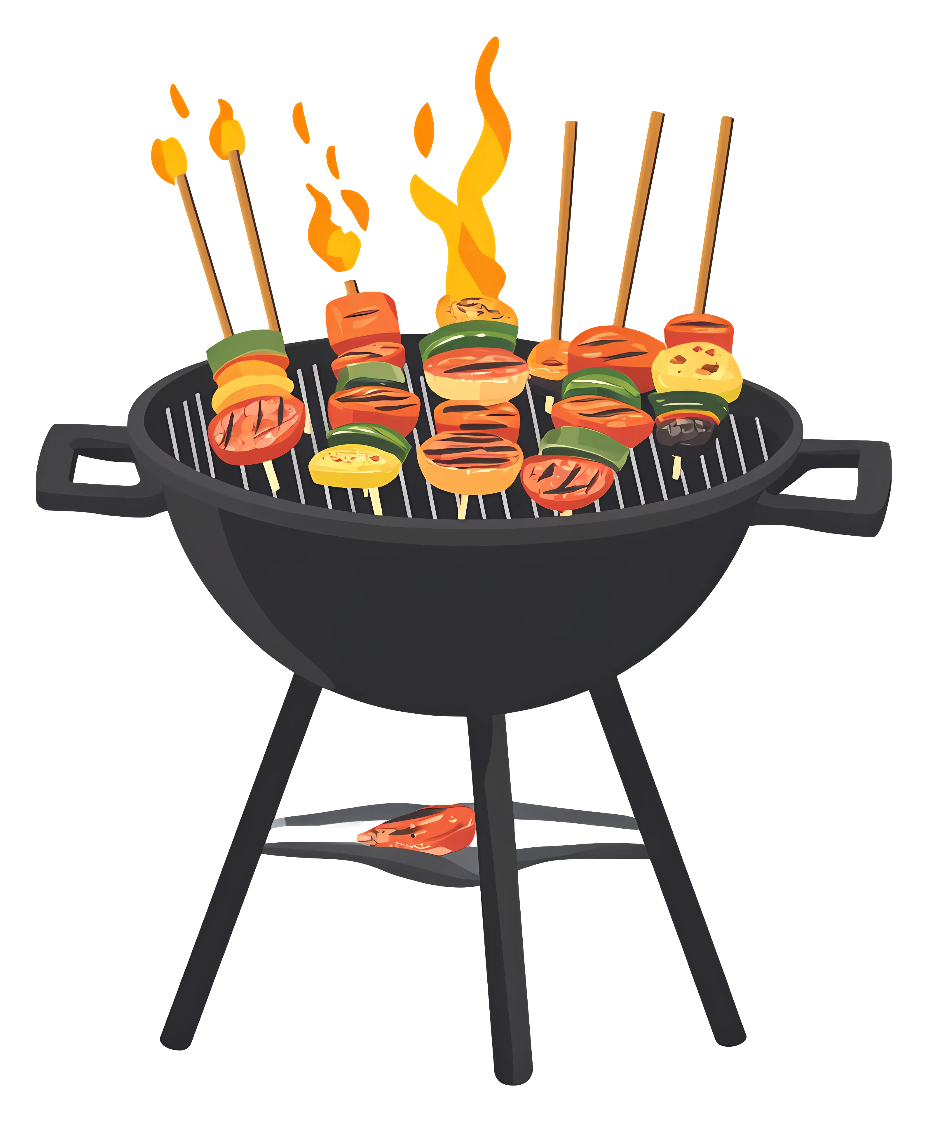 Barbecue Grill with Skewers