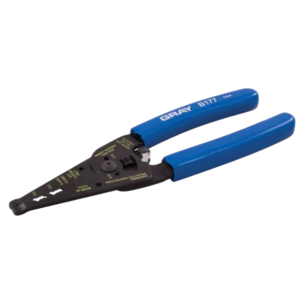 Wire Stripper Tool with Blue Handle
