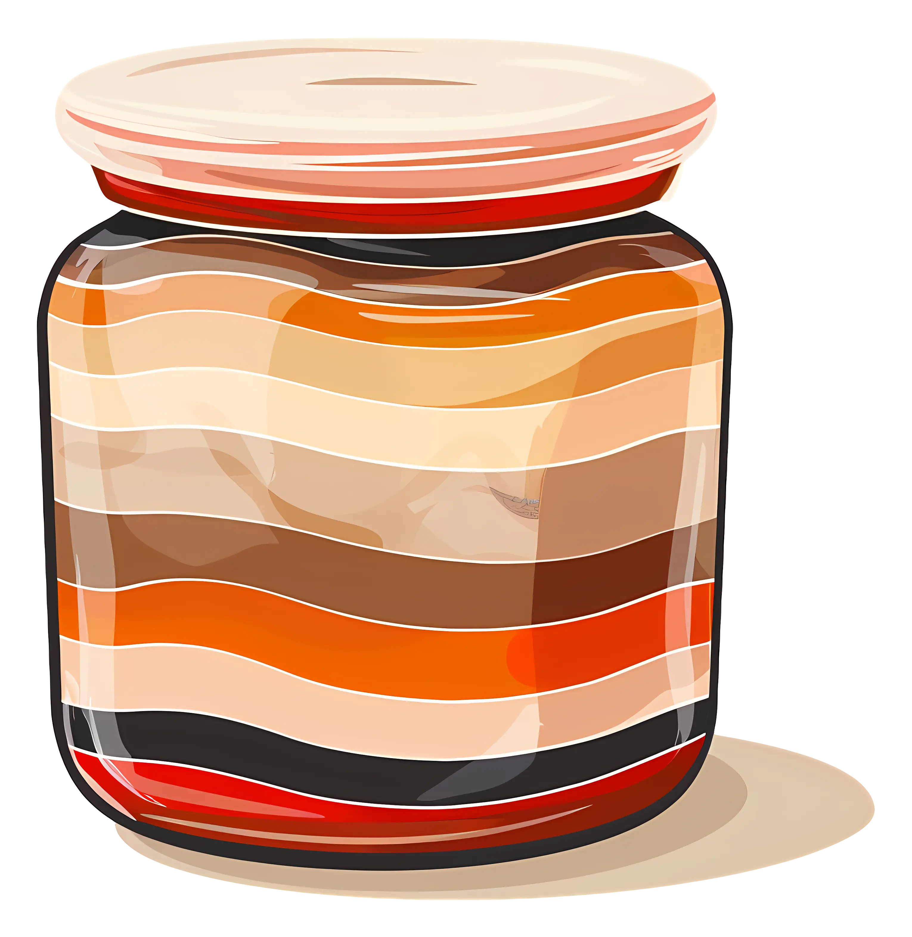 Layered Jar Illustration