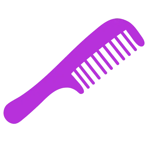 Purple Comb Icon Illustration