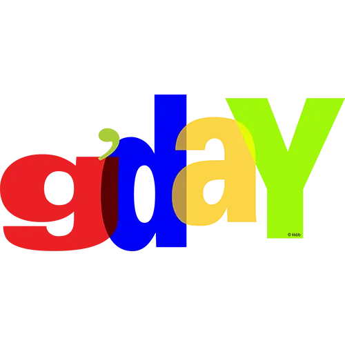 Colorful G&#039;day Greeting Text