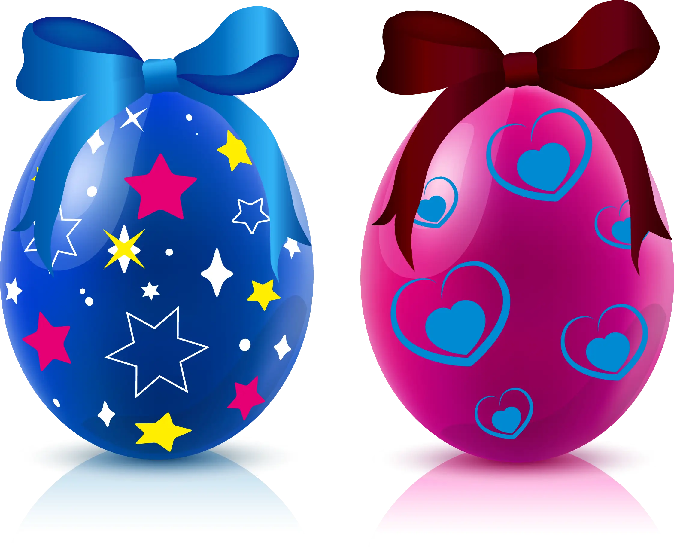 Colorful Decorated Easter Eggs