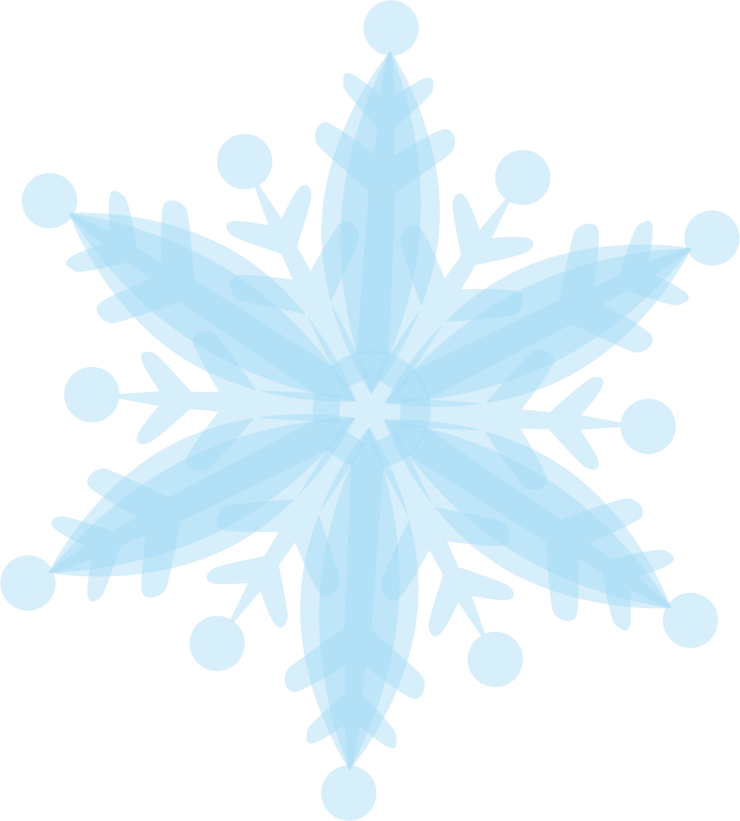 Blue Snowflake Illustration
