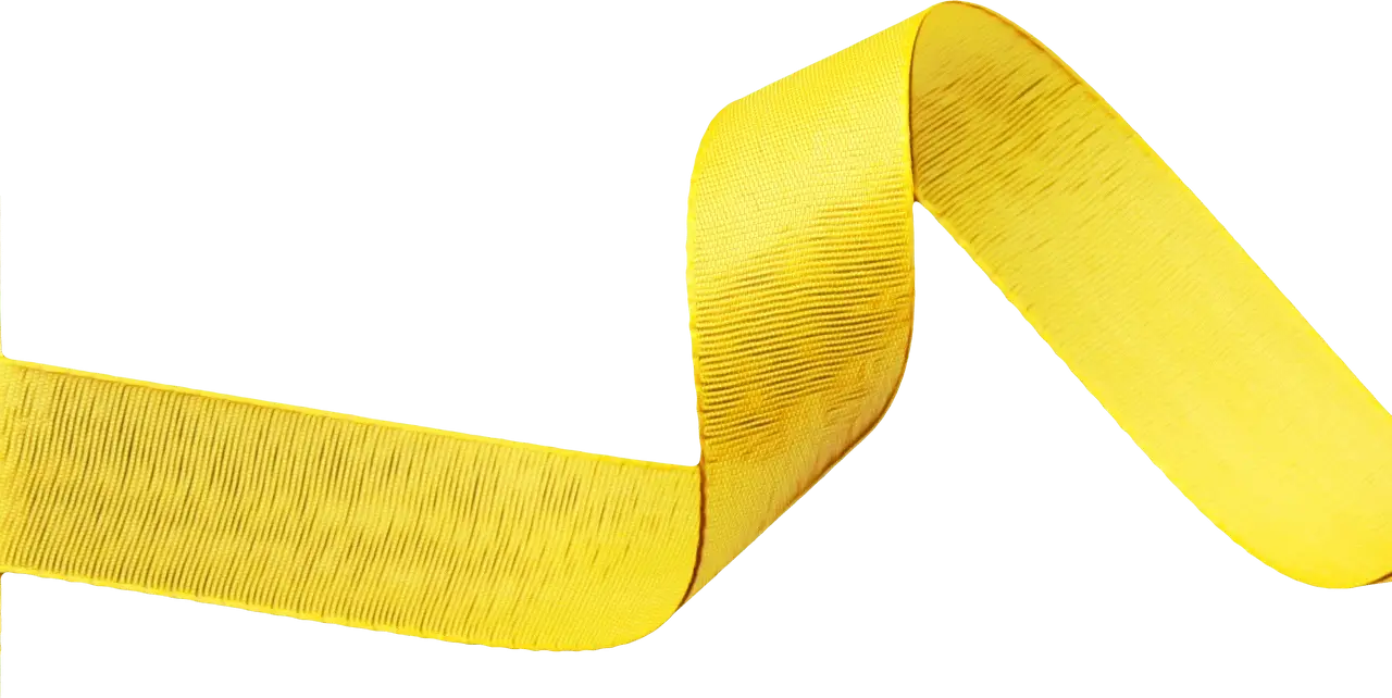 Yellow Ribbon in Winding Shape