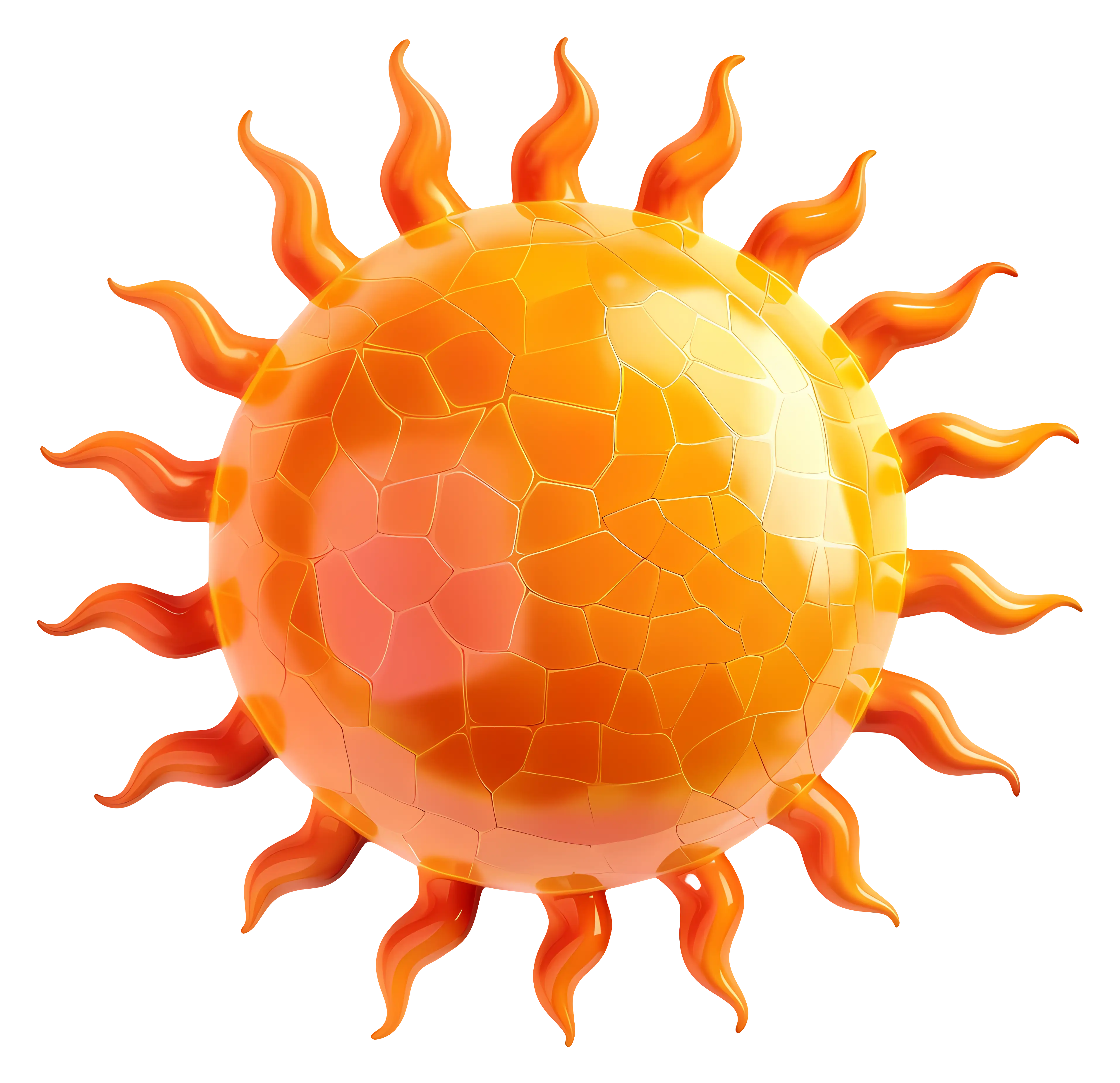 Bright Sun with Radiating Heat