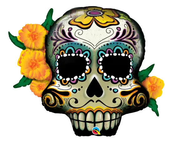 Decorative Sugar Skull with Flowers