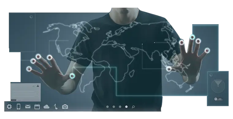 Interactive World Map on Digital Screen