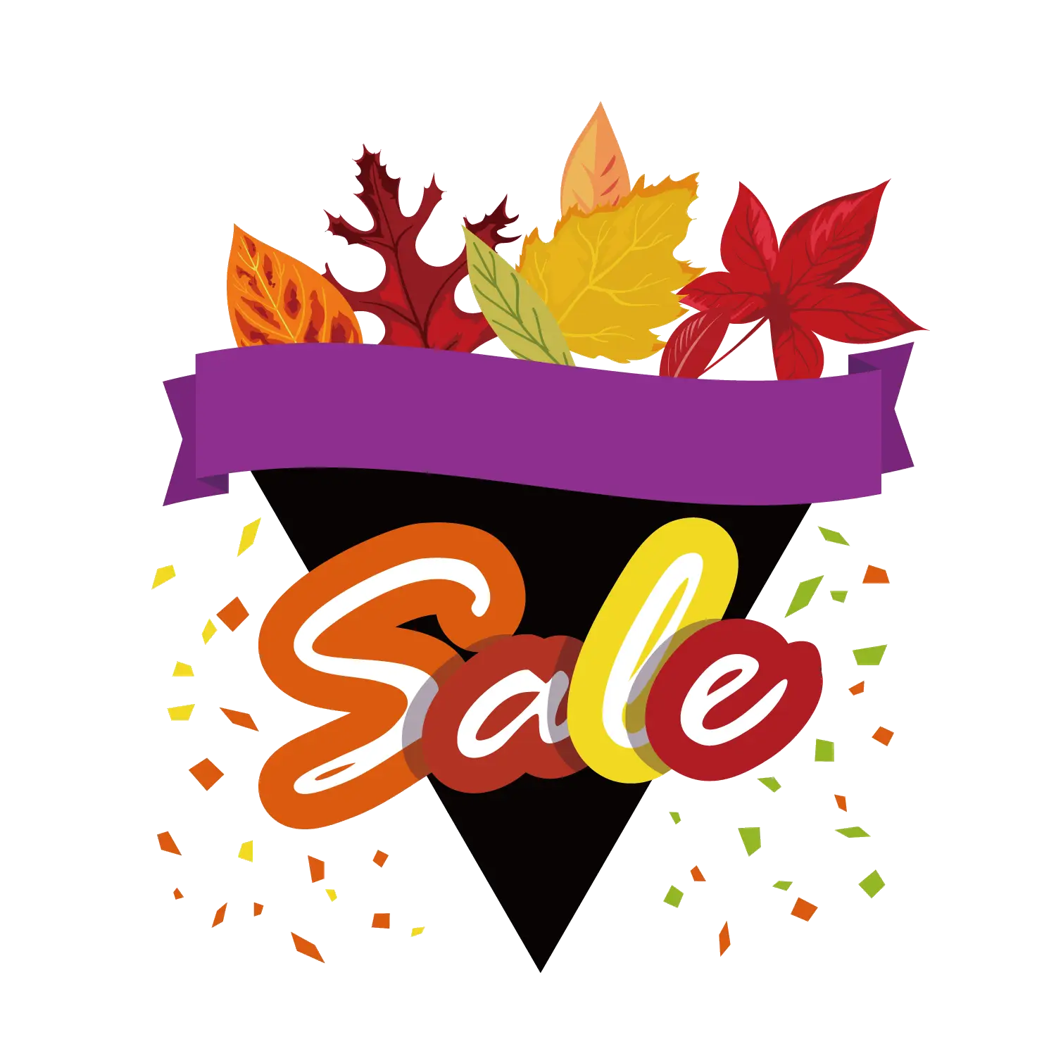 Autumn Sale Banner with Leaves