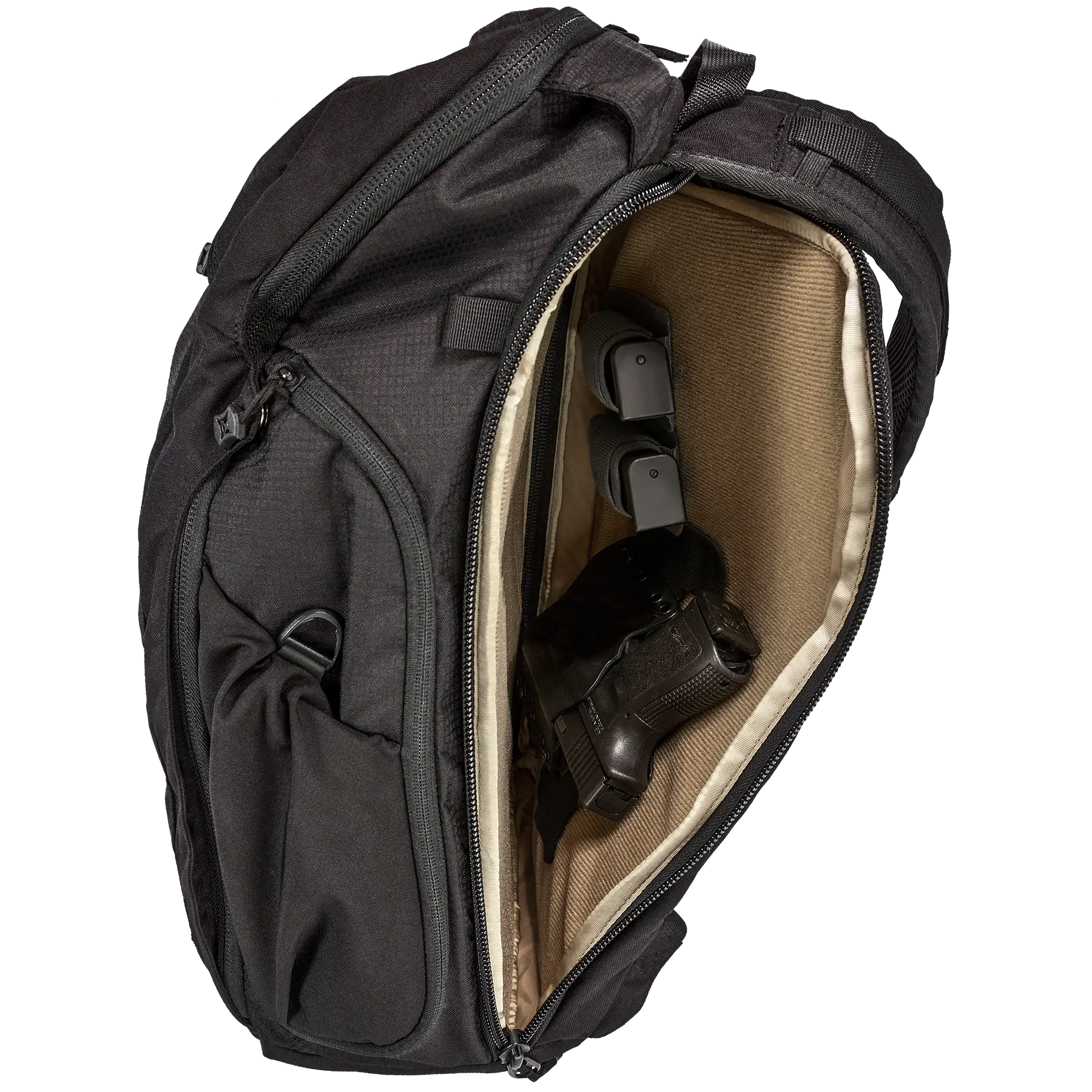 Black Backpack with Interior Pocket