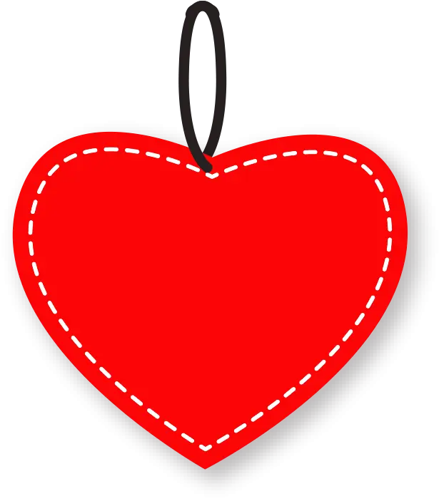 Red Heart Tag for Valentine&#039;s Day