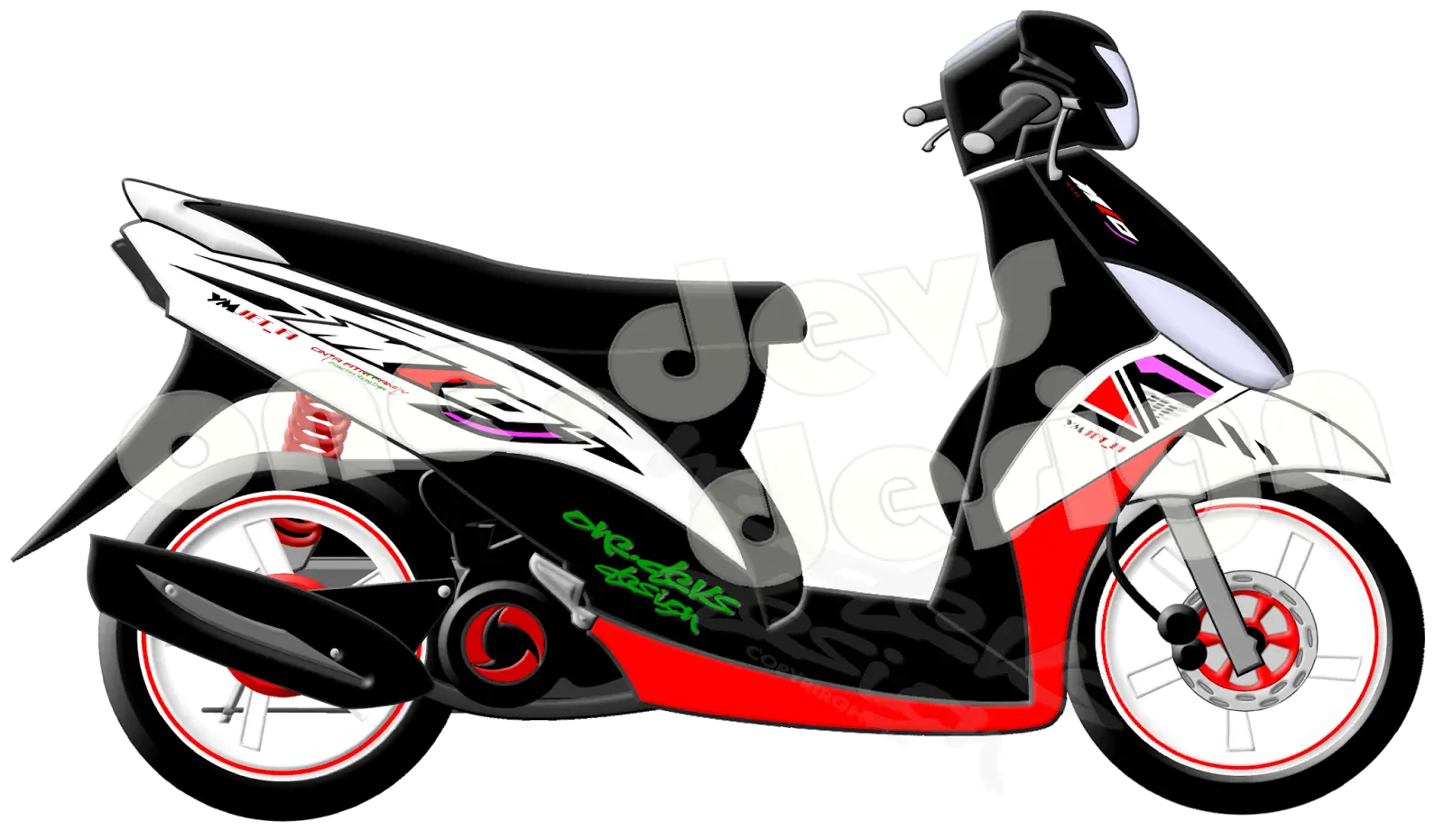 Stylized Sports Scooter Illustration
