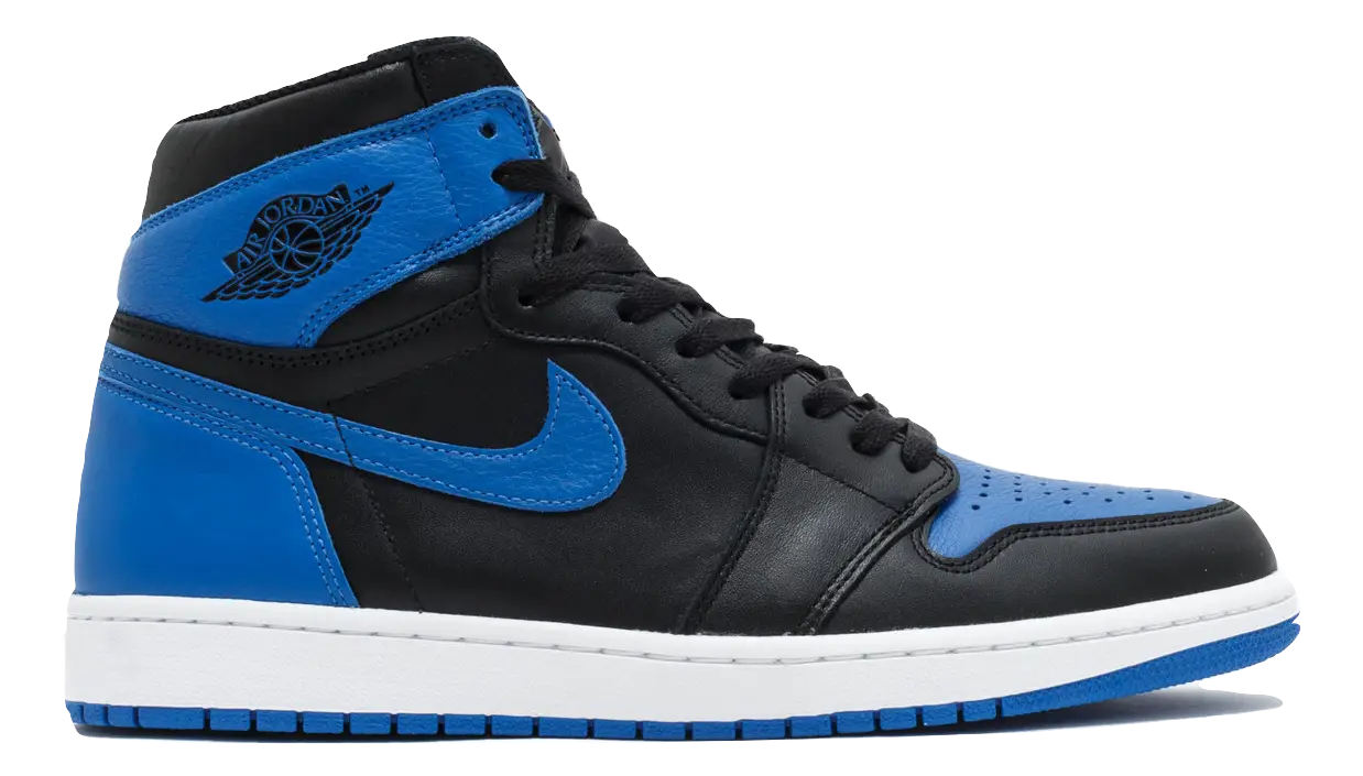 Black and Blue Athletic High-Top Sneakers