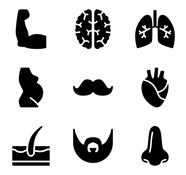 Body Parts Icons Set