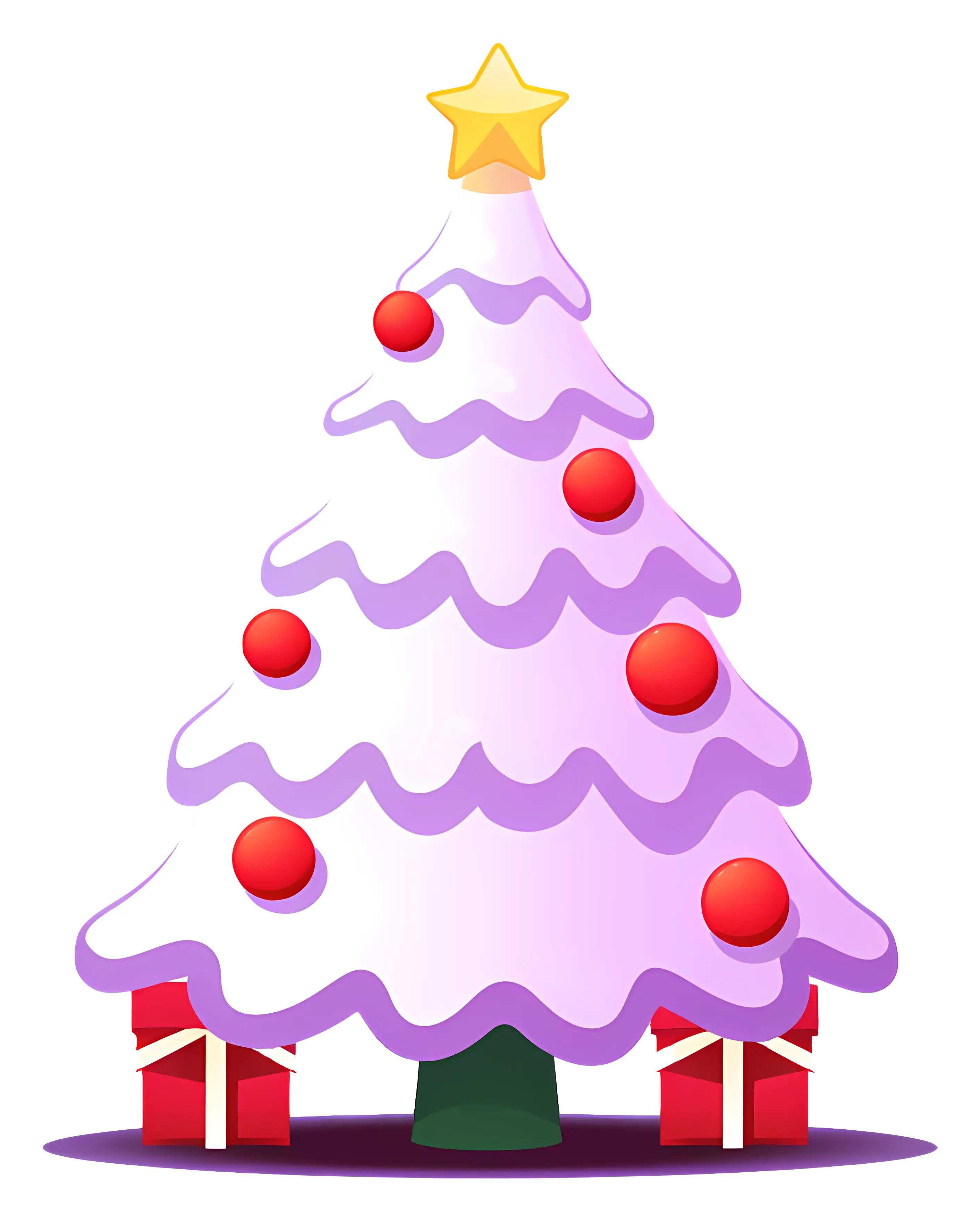 Beautiful Decorated Christmas Tree with Ornaments