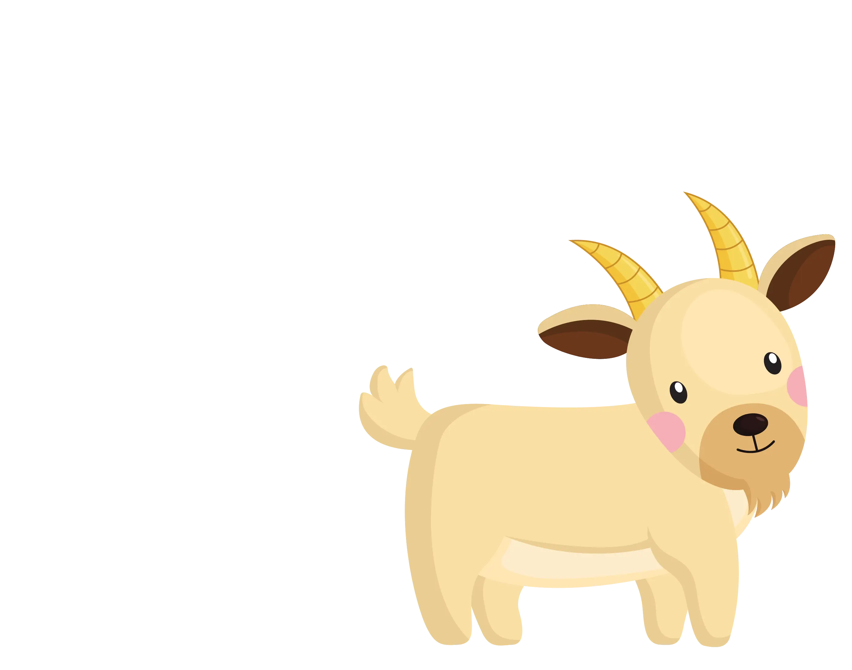 Cute Cartoon Goat