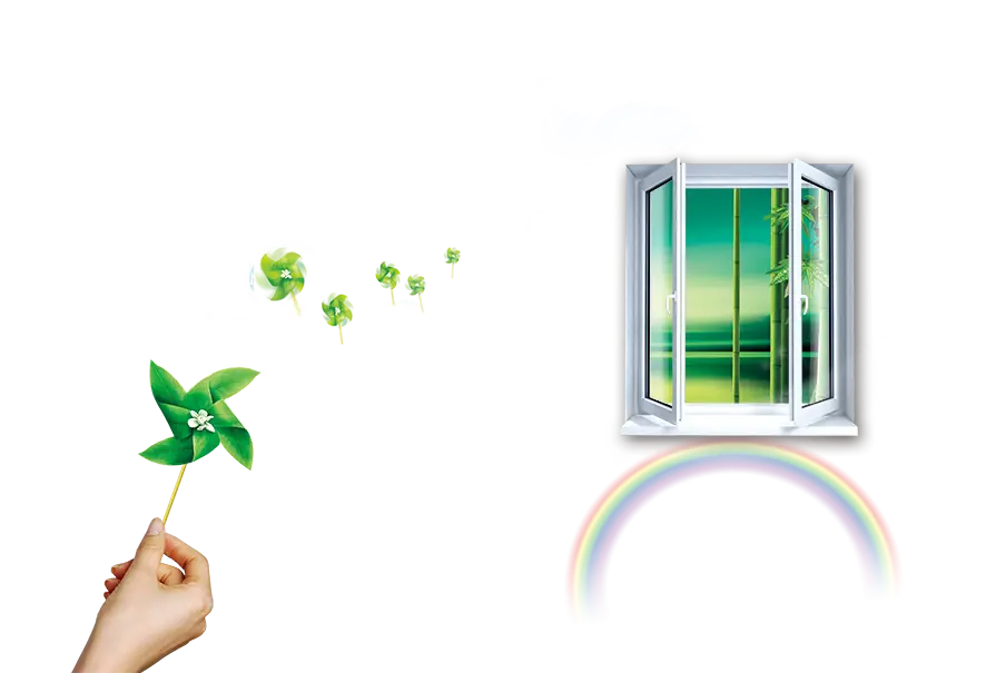 Open Window with Pinwheel