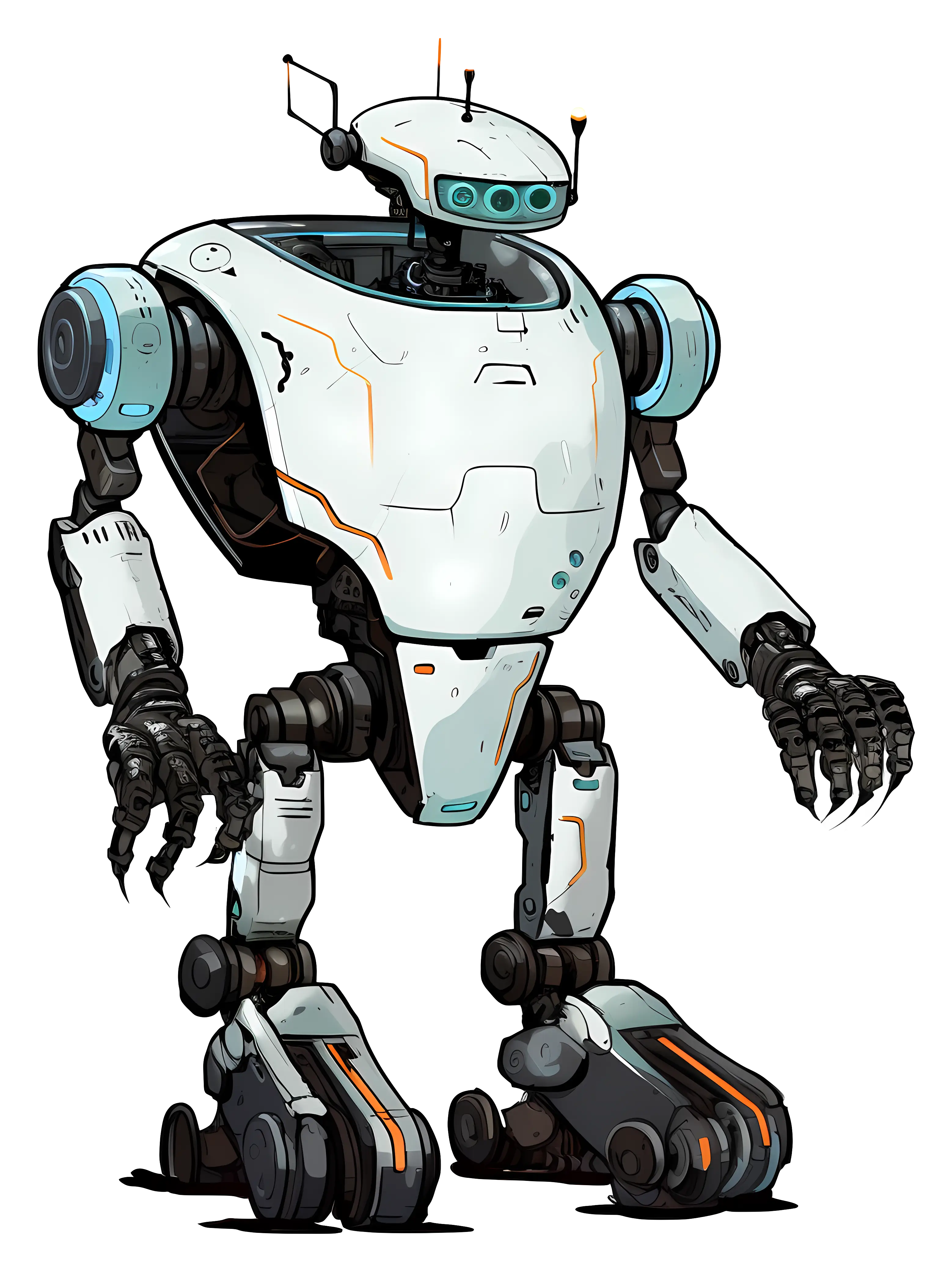 Futuristic Illustration of Robotic Design