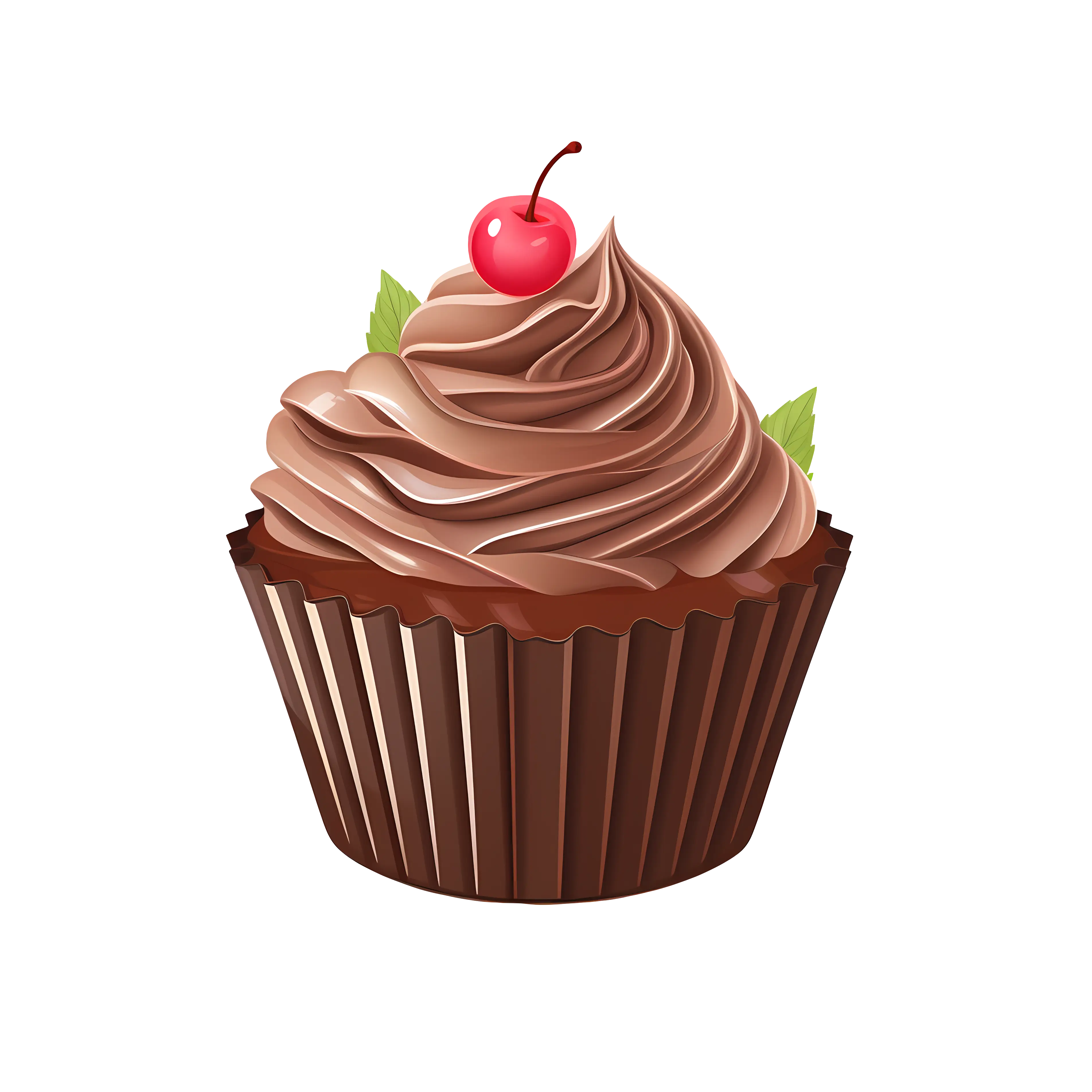 Chocolate Cupcake with Cherry Topping