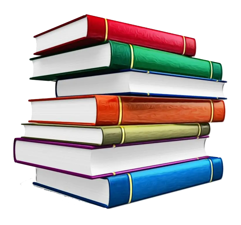 Stack of Colorful Hardcover Books