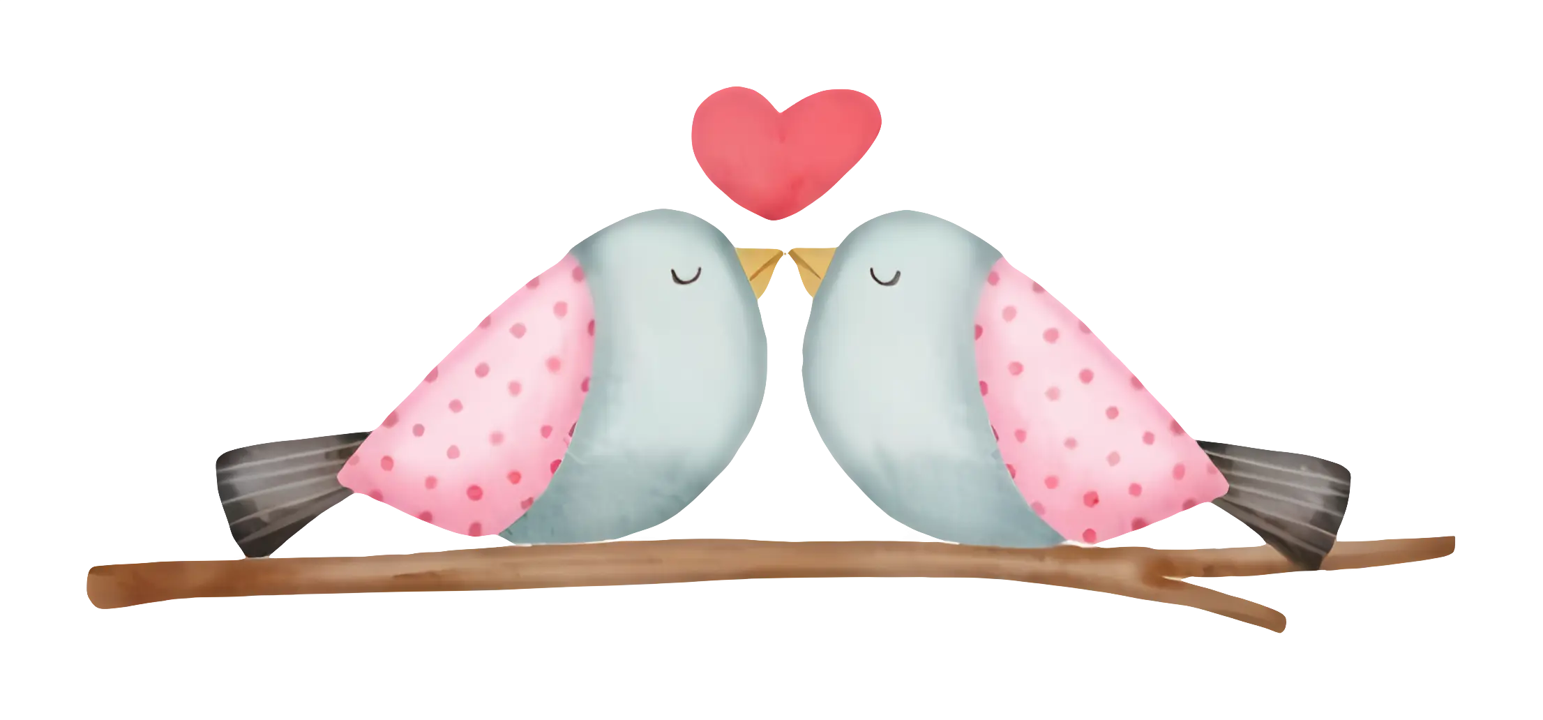 Love Birds with Heart